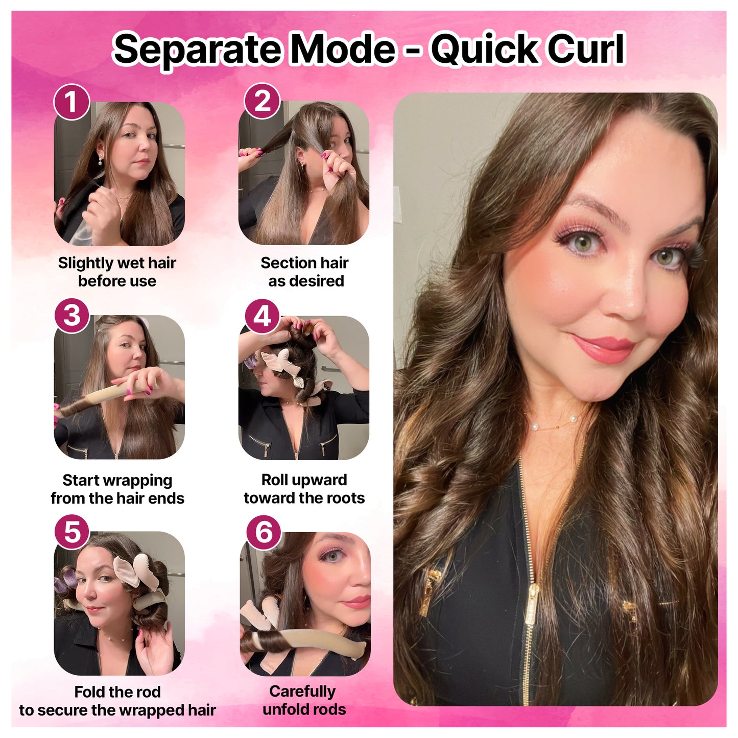 13-in-1 Heatless Curls Overnight,8 PCS Overnight Blowout Rods,Heatless Hair Curlers to Sleep In,Adjustable Heatless Curling Rod,Overnight Curls with Satin Bonnet for Sleeping,2 Scrunchies & Clips